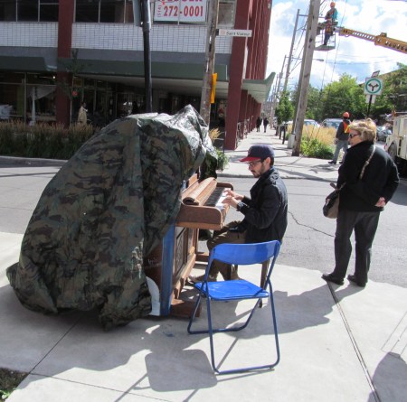 Young man playing Moonlight Sonata